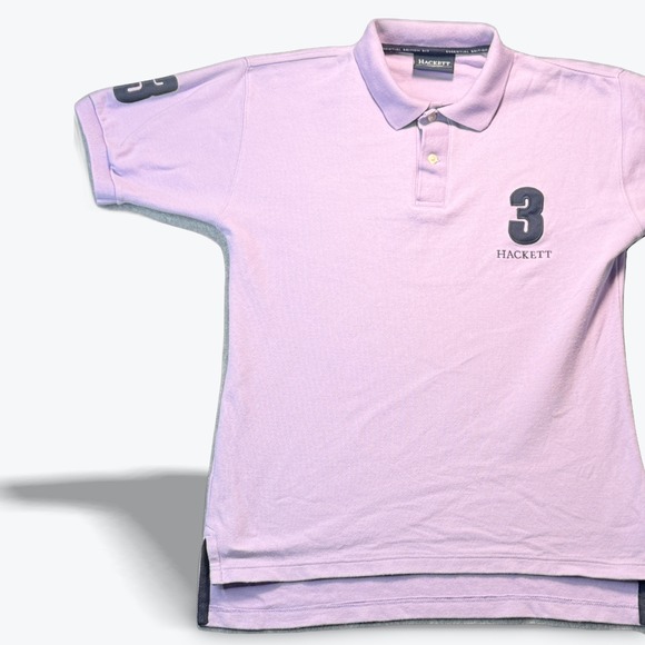 Hackett London Other - Hackett London Polo Shirt Number 3 Mens Medium Lavender Purple Cotton Pique